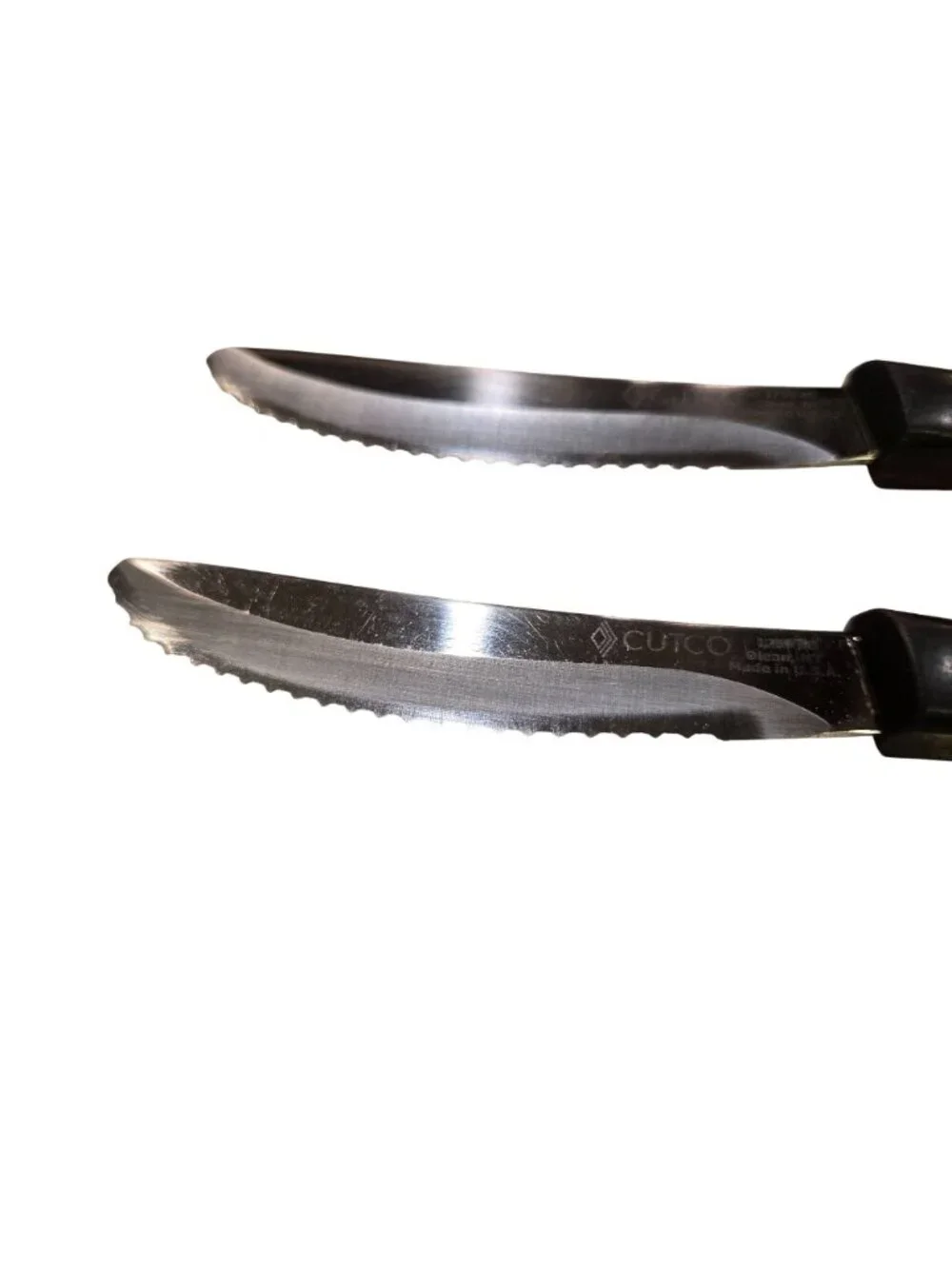 Cutco 1759 KD Table Steak Serrated Edge Dark Brown Kitchen Knives Set of  2